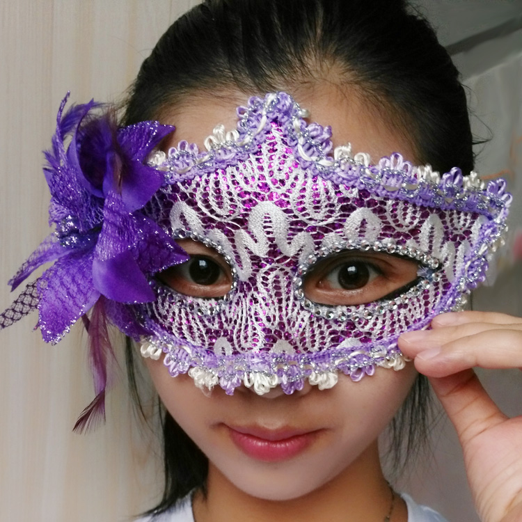 紫色花朵公主情趣面具 性感面具 角色扮演萬聖節化妝舞會派對配件♥