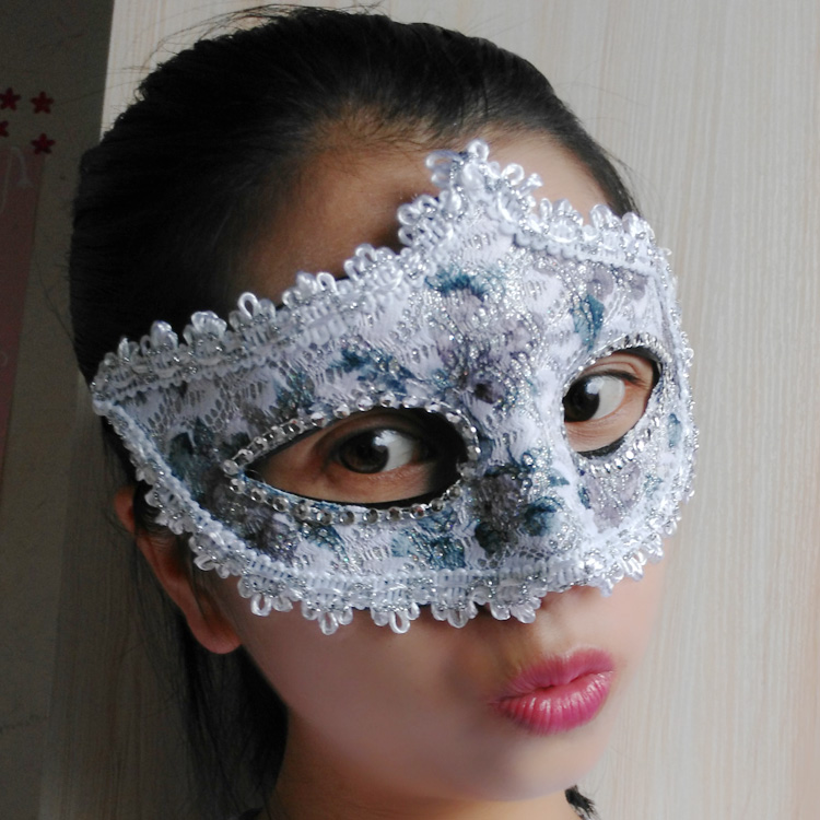 蕾絲淺灰公主情趣面具 性感面具 角色扮演萬聖節化妝舞會派對配件♥