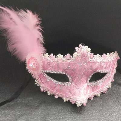 蕾絲粉色公主情趣面具 性感面具 角色扮演萬聖節化妝舞會派對配件♥