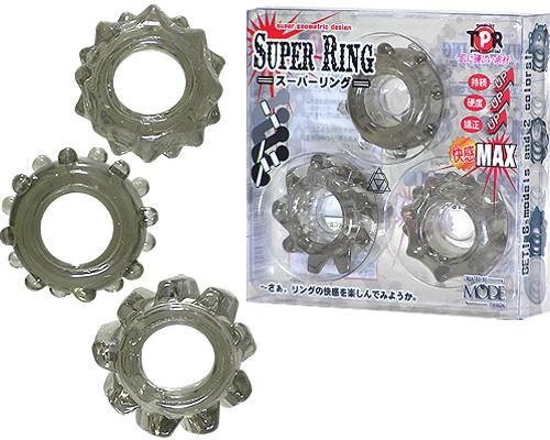 【直徑1.8cm】日本MODE．SUPER猛男三環 鎖精環 屌環✧