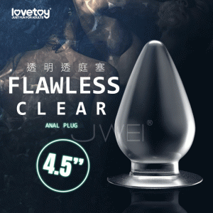 (直徑6cm)Lovetoy．Flawless Clear冰雪無暇系列 Anal Plug透明後庭塞.肛塞.肛門塞♥