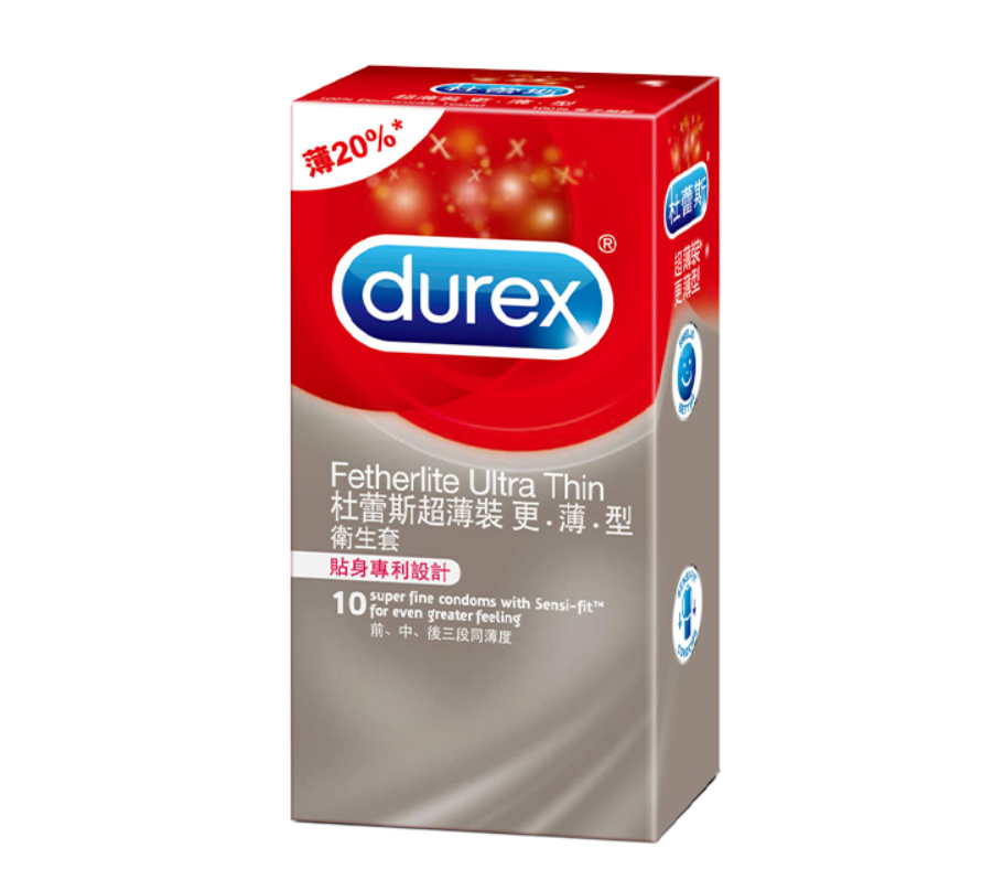 Durex 杜蕾斯超薄裝更薄型保險套10入裝