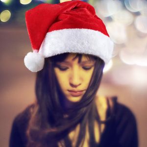 聖誕節裝飾品紅色成人加大加厚加密毛絨聖誕帽♥