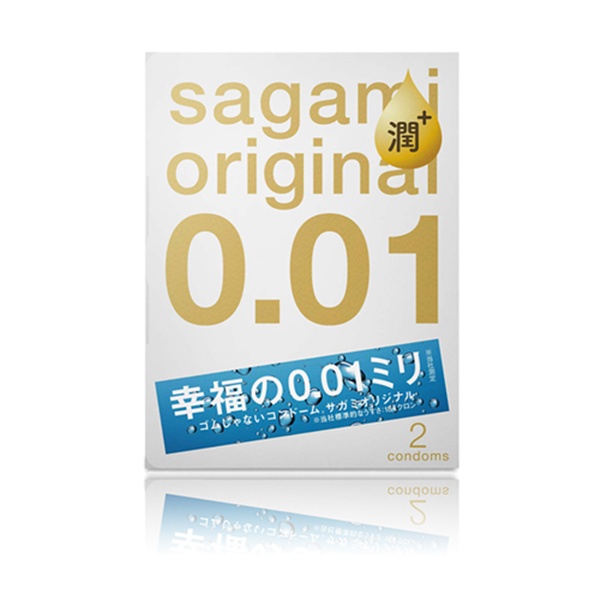【55mm】【相模Sagami】相模元祖0.01 極潤裝 PU 保險套 2入
