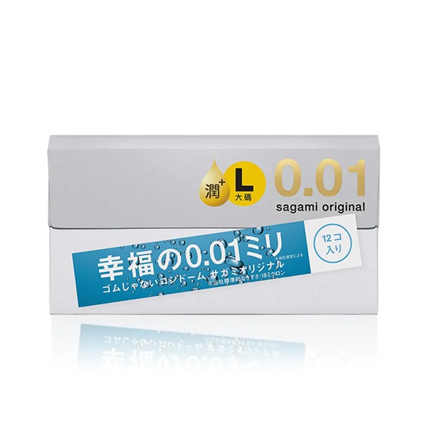 【58mm】【相模Sagami】 相模元祖0.01 大碼 極潤裝 PU 保險套 12入