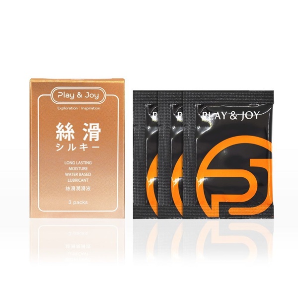 兩性專家推薦!台灣製造 Play&Joy狂潮‧絲滑基本型潤滑液隨身包 (3ml*3包入)