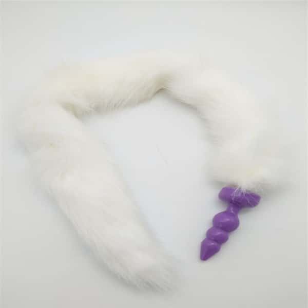 (直徑3cm)3珠軟膠矽膠超長狐狸尾巴 後庭肛塞 狗尾巴♥