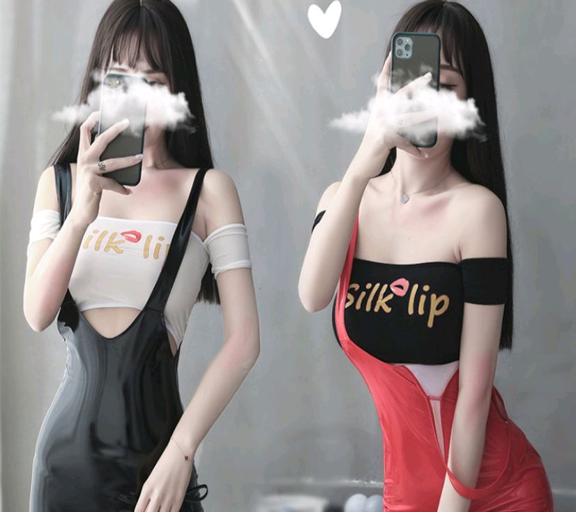 嫵媚誘惑！派對漆皮緊身吊带裙(黑)【3000元滿額貴賓禮】♥