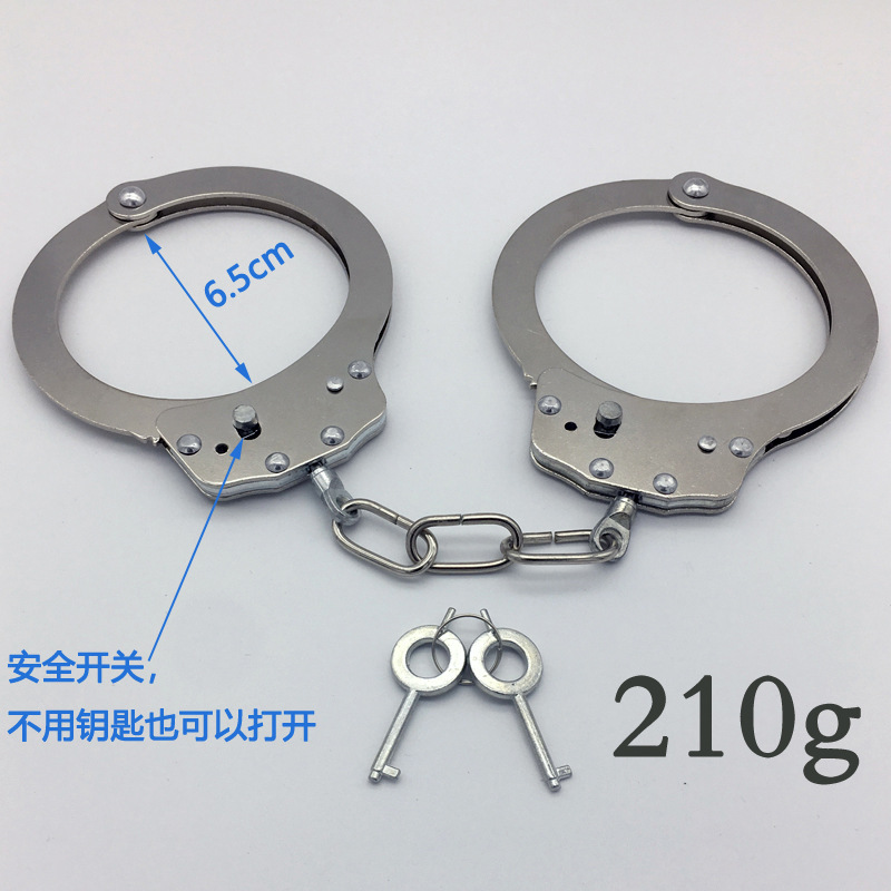 SM 加厚款鐵手銬 情趣調情 不鏽鋼金屬短鏈手腳銬 男女通用♥