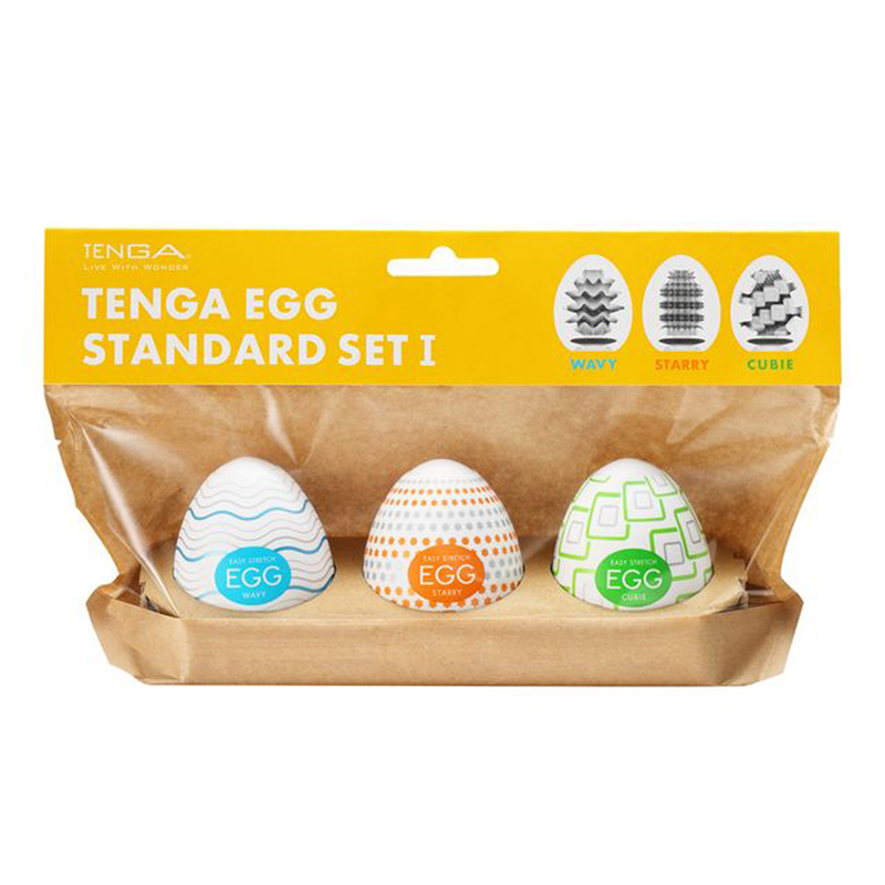 日本TENGA EGG STANDARD彈嫩系列 [3入綜合包 A款]一次性奇趣蛋自慰蛋 自慰器 男用自慰套飛機杯  ✿