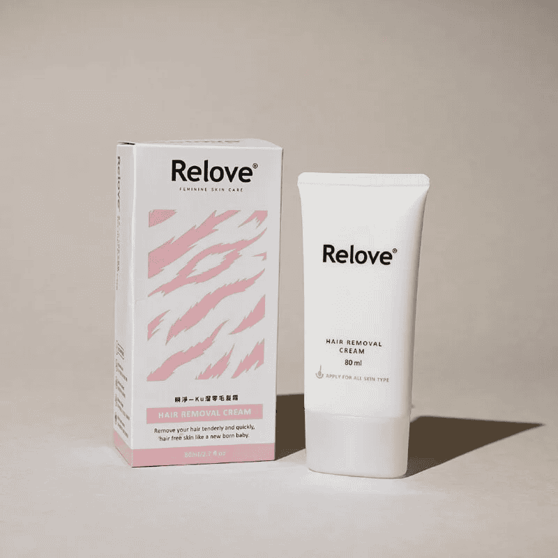 【理毛】Relove-【輕鬆擦理毛毛】瞬淨-Ku溜零毛髮霜及刮除海綿除毛膏 脫毛膏 80ml