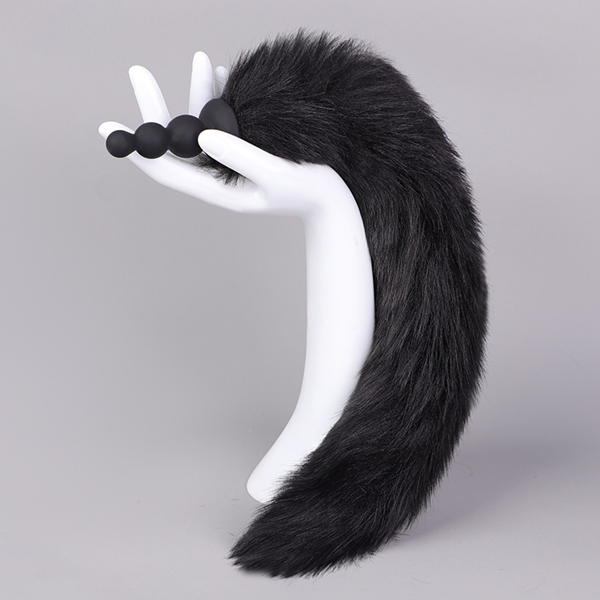 【直徑1.5-2.5cm】狐狸尾巴．可拆卸硅膠肛塞(三球) ♥