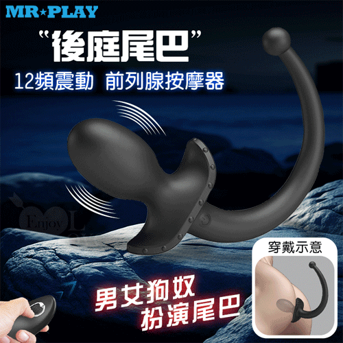 MR‧PLAY 雙頭可用 無線遙控12頻強力震動前列腺-後庭按摩器【12頻震動+遙控4號電池+USB磁吸充電】♥