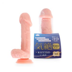 【全長15.6cm直徑3-3.9cm】日本原裝進口 気絶ディルド EASY 加大龜頭 仿真陽具吸盤逼真 女用自慰器✦