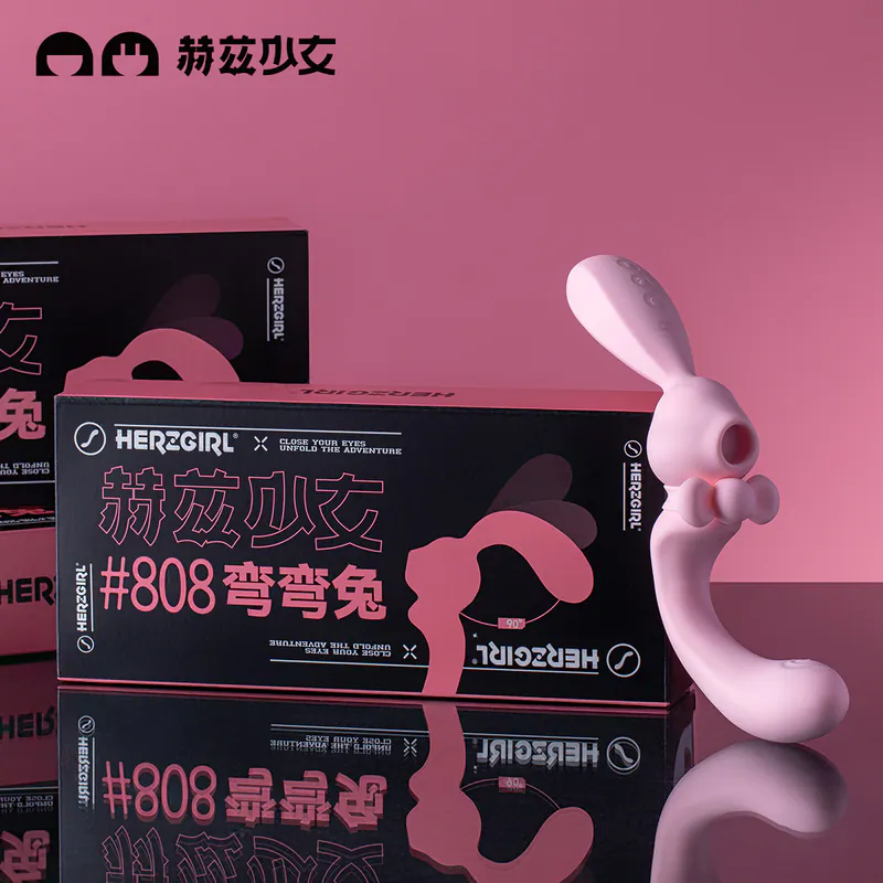赫茲少女 #808 彎彎兔-智能吸吮+G點拍打棒【APP遙控+5頻吸允+5頻拍打+磁吸充電】▶台灣永準公司貨保固兩年 ✿