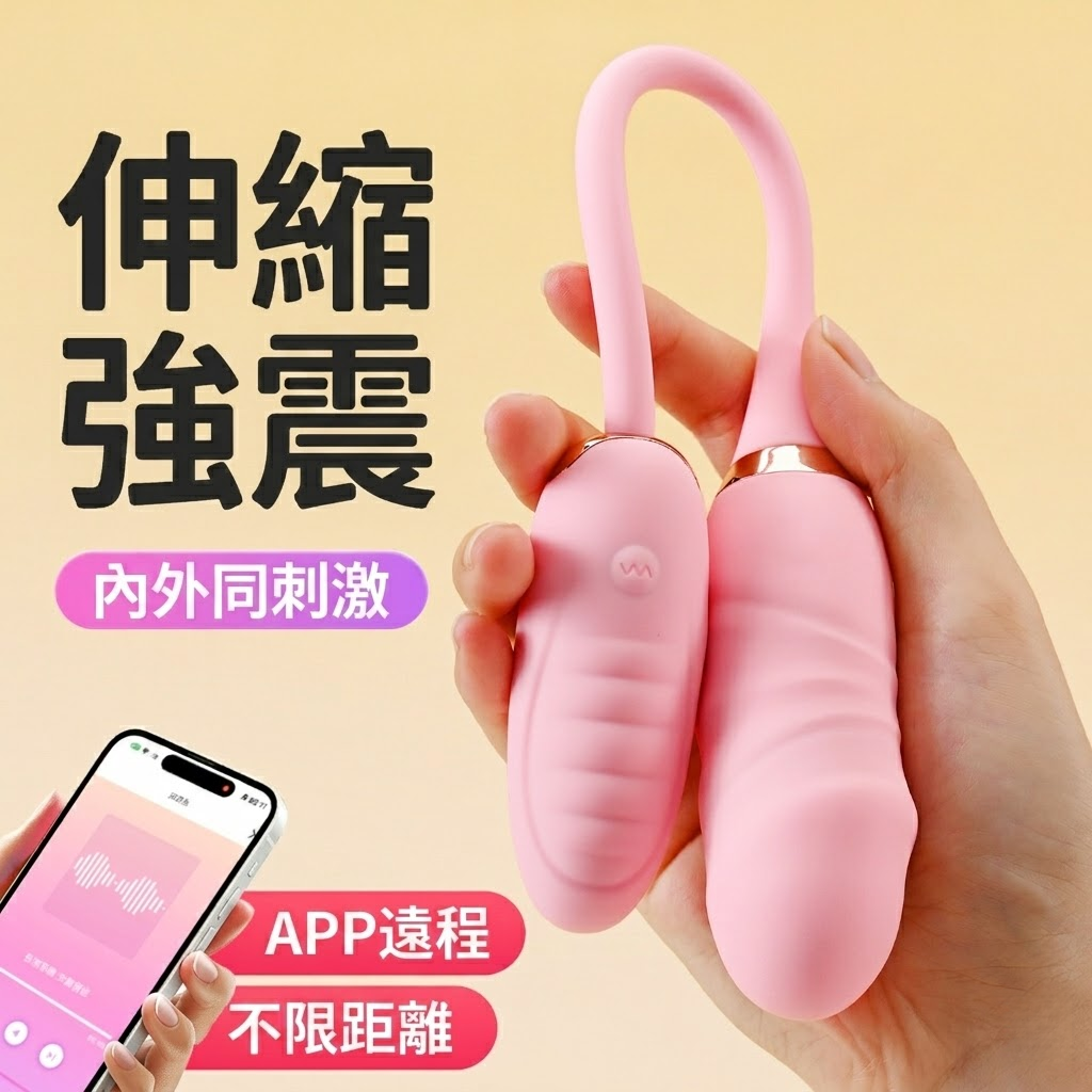 ROSELEX勞樂斯 ‧雙子伸縮跳蛋.雙跳蛋【APP遠端+10頻震動+充電】♥