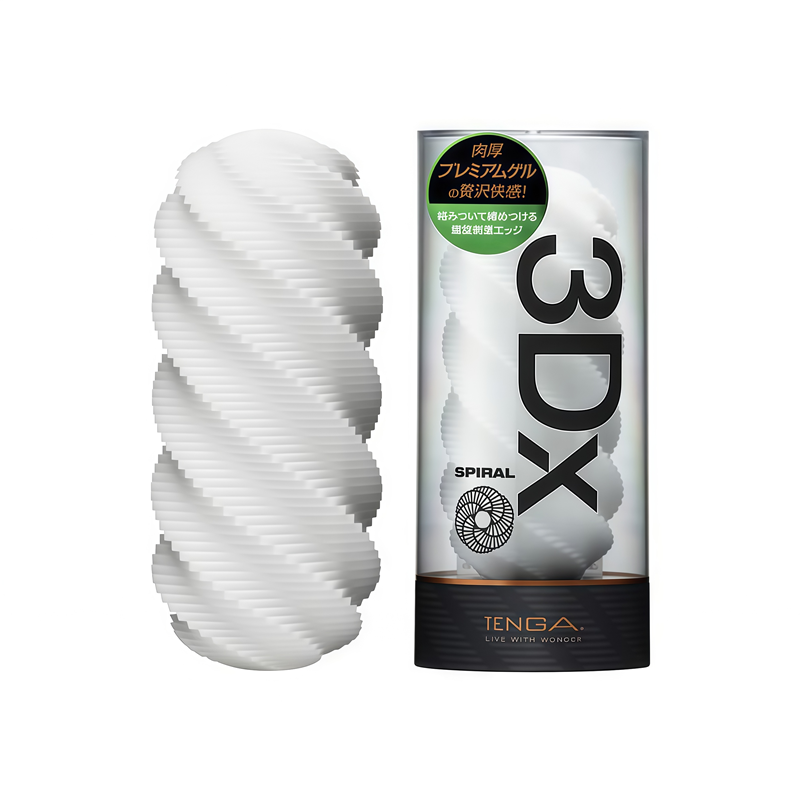 日本TENGA 3DX 極上幾何杯 重複使用 飛機杯(SPIRAL/螺旋)✿