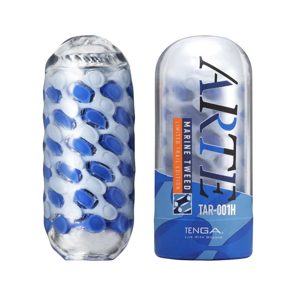 TENGA ARTE 織紋杯【MARINE TWEED/海洋藍】重複使用飛機杯 男用自慰套 自慰器自愛器✿