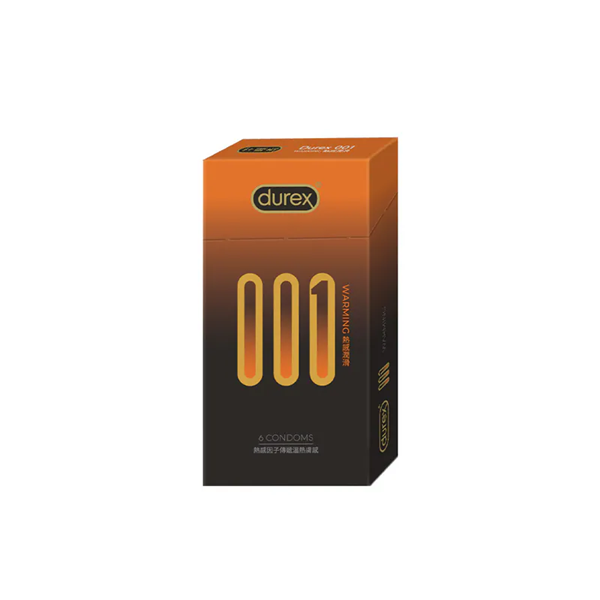 【55mm】Durex 杜蕾斯  001®水性PU衛生套熱感潤滑裝6入 保險套